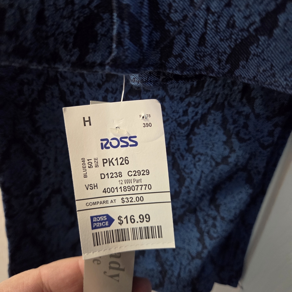 Blue Patterned Pants - Picture 4 of 5
